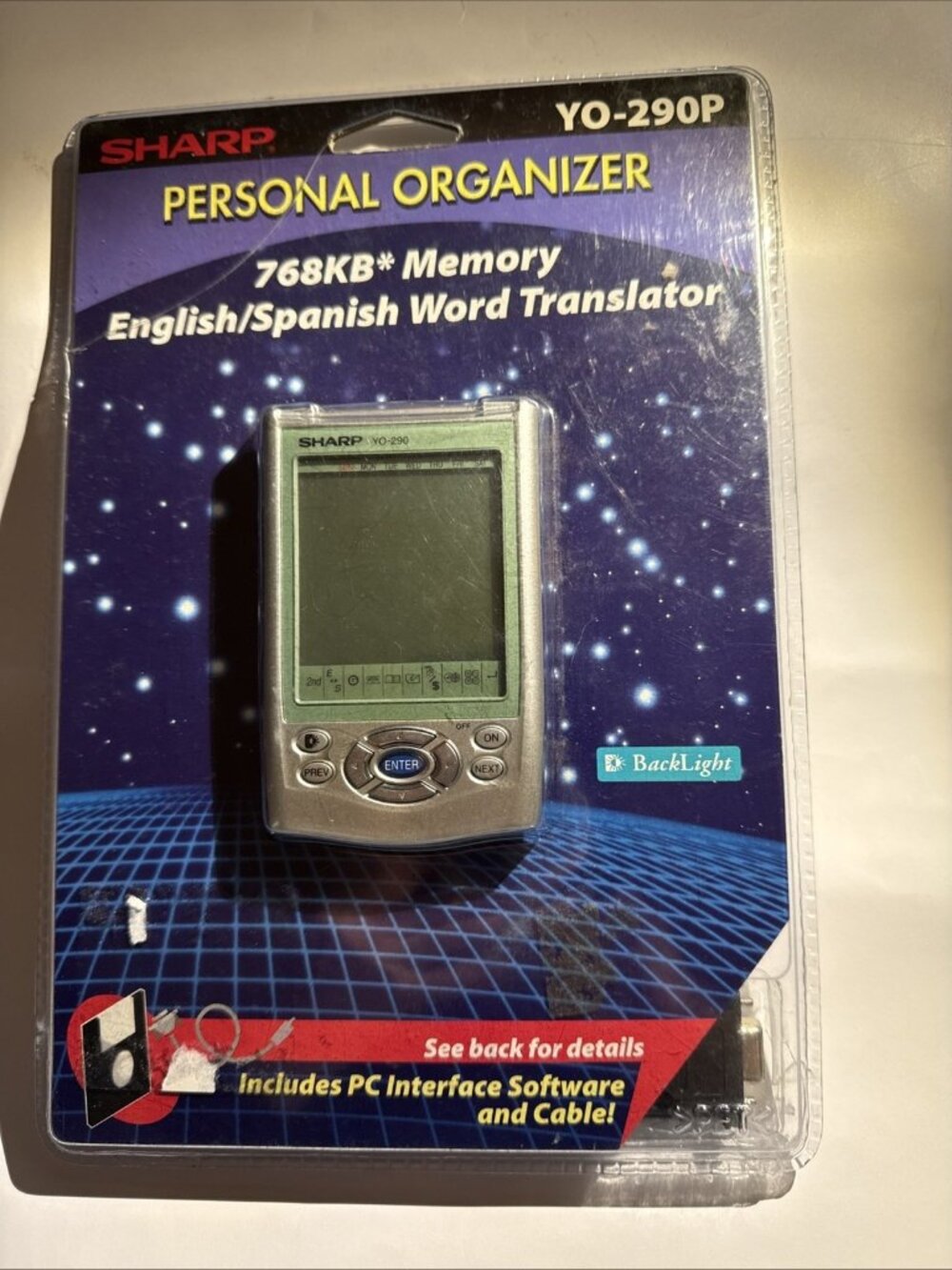 Sharp Personal Organizer YO-290P New Sealed English Spanish 768kb Vintage 2002